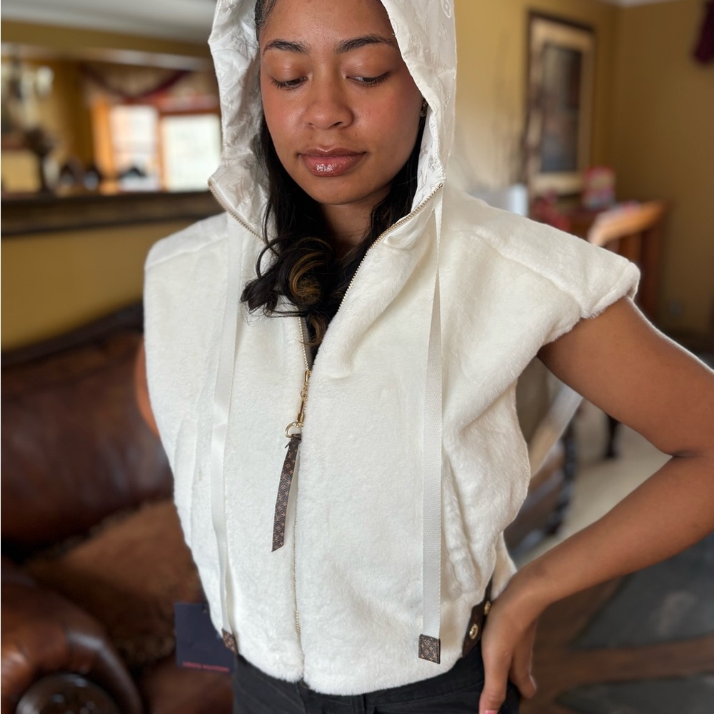White Hooded Vest